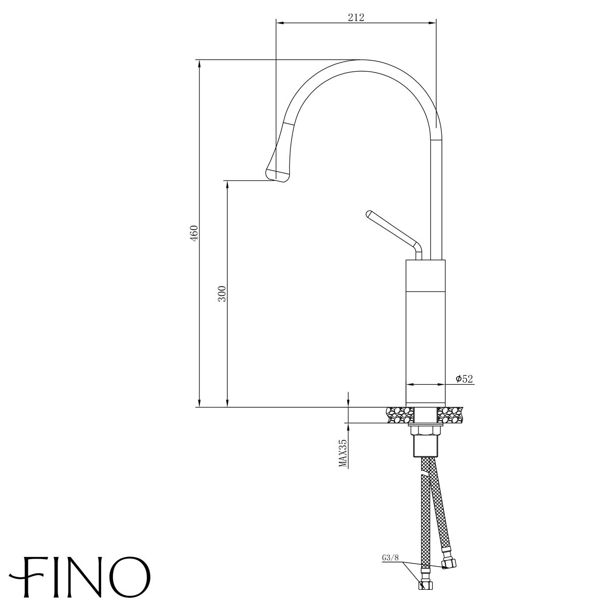 Tall Body Silver Bathroom Basin Faucet With Marble