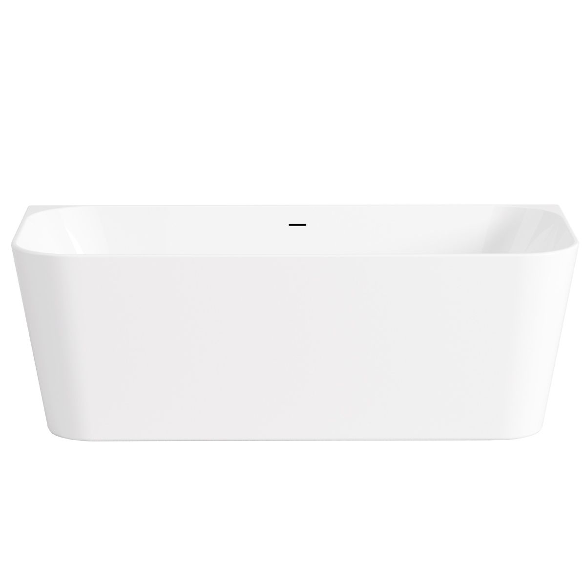 Serenova Gloss White Space Saving Back To Wall Acrylic Bath 170x75cm