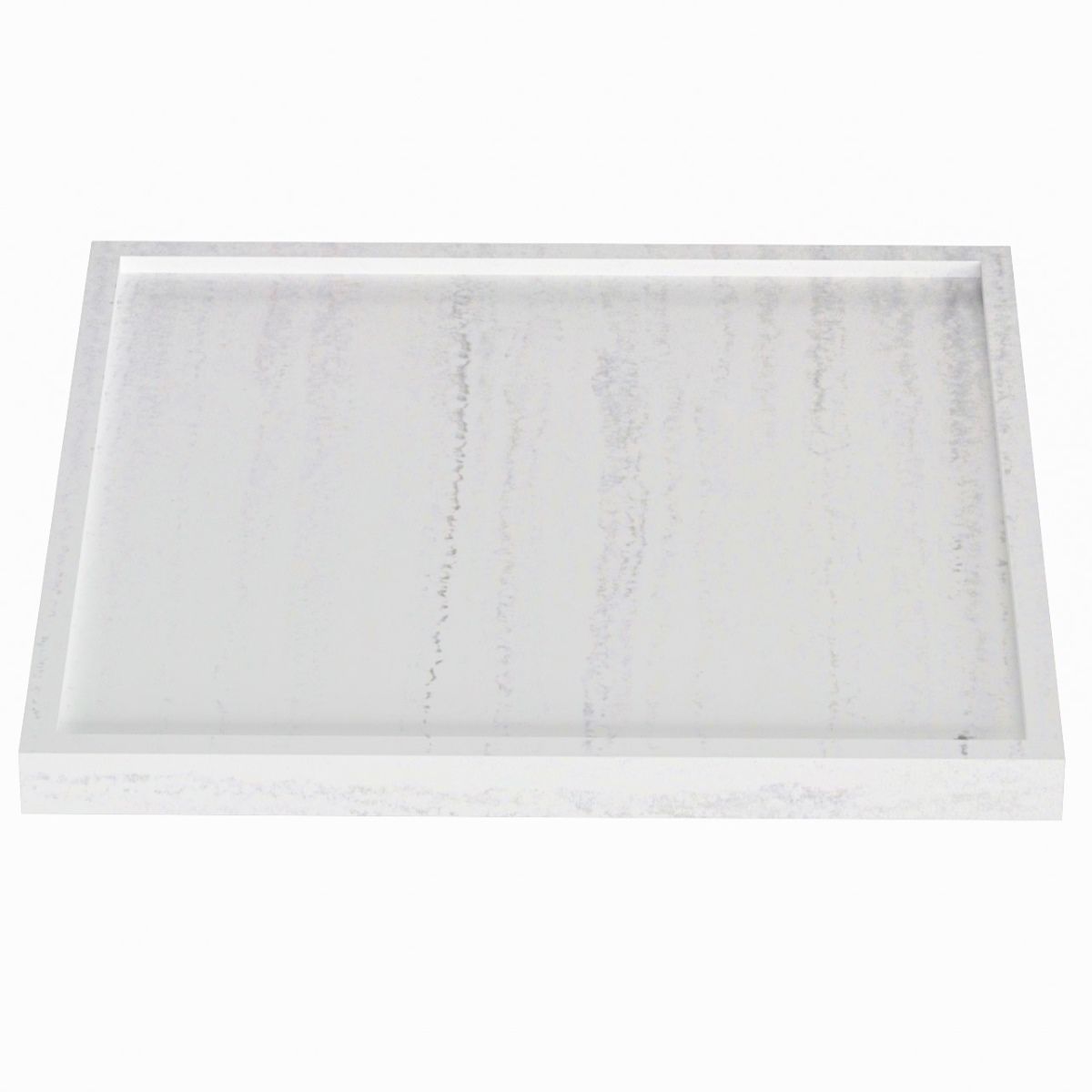 Matt White With Grey Stone Bathroom Tray - 300mm