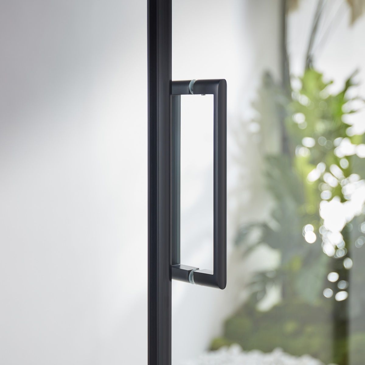 Carmen Niche 8mm Glass Shower Door In Black - Various Sizes