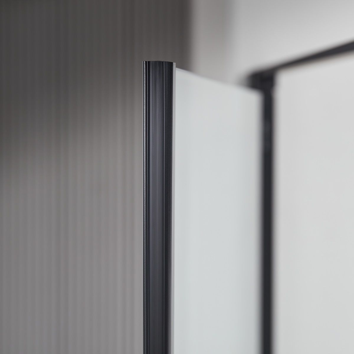 Carmen Niche 8mm Glass Shower Door In Black - Various Sizes
