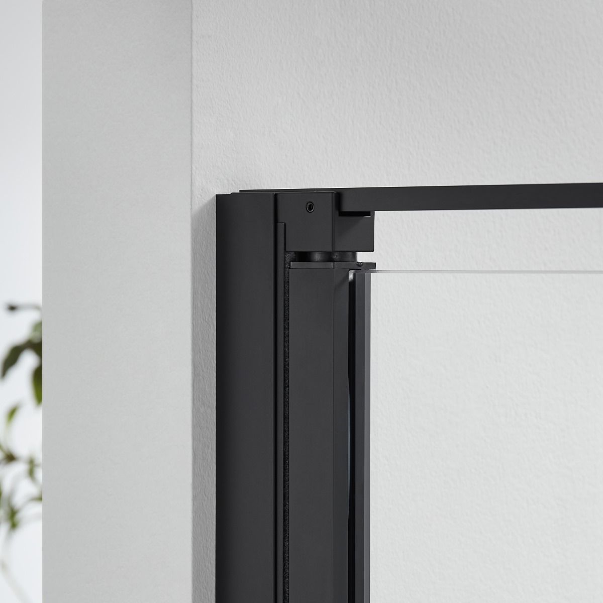 Carmen Niche 8mm Glass Shower Door In Black - Various Sizes
