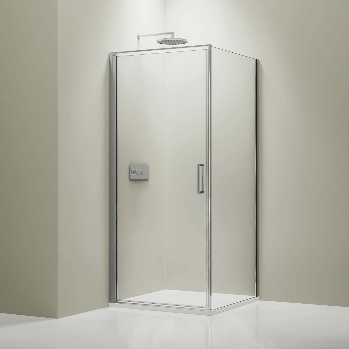 Carmen 8mm Glass Corner Shower With Chrome Frame - Various Sizes