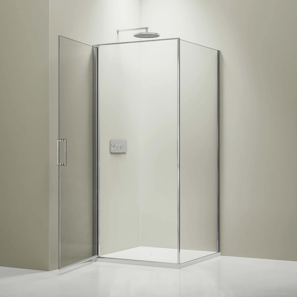 Carmen 8mm Glass Corner Shower With Chrome Frame - Various Sizes