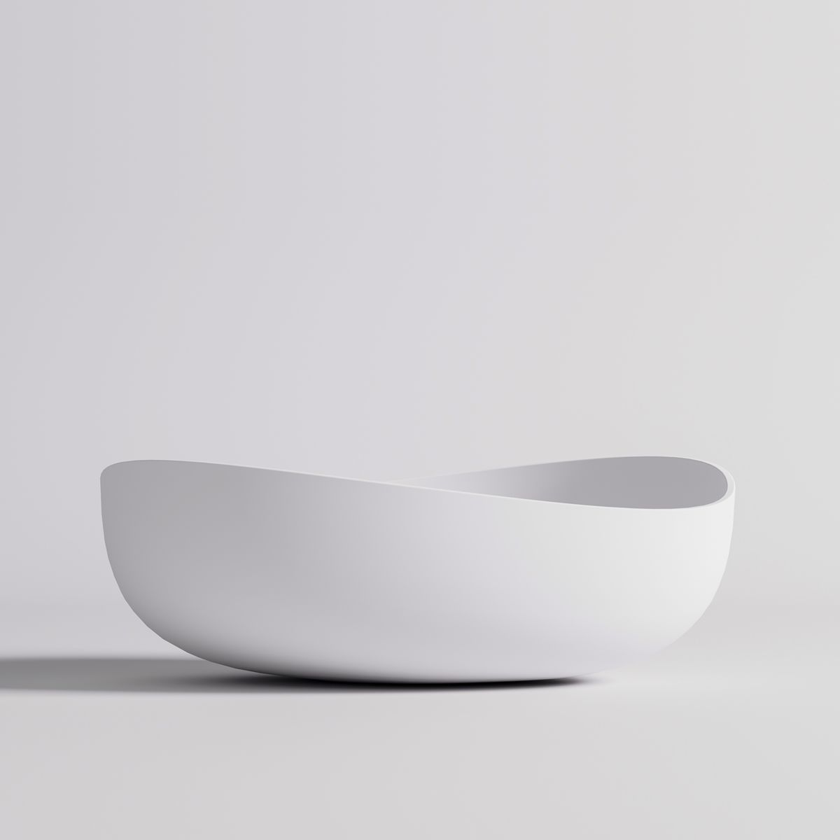 Coruna Matt White Freestanding Stone Bath 1800mm