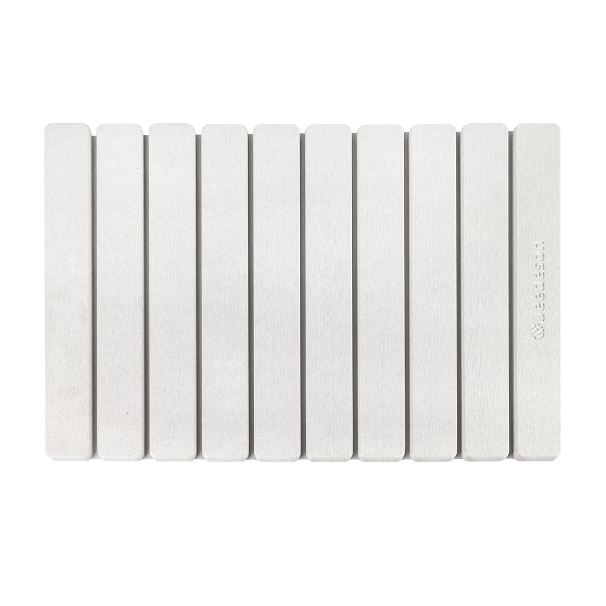 Foldable Diatomite Drying Mat for Kitchen Counter & Bathroom | Super Absorbent Quick-Dry Stone Tray | Non-Slip Dish & Bath Mat | Easy-Clean Large 39x60cm (16x24") | (Off-White)