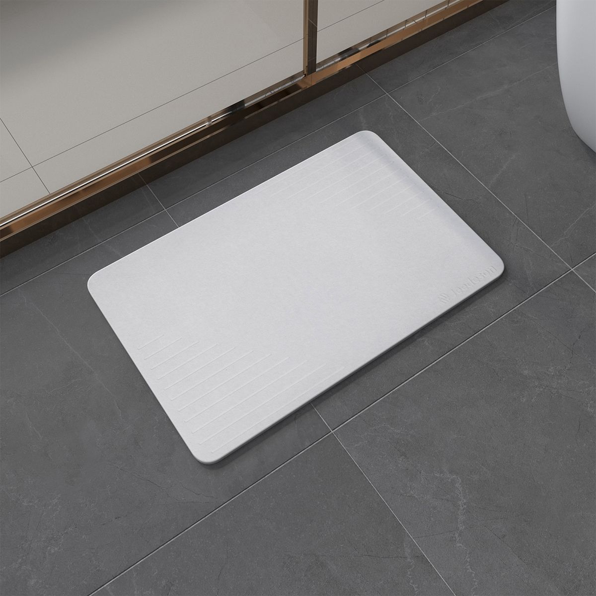 Stone Bath Mat Diatomaceous Earth Shower Mat Non-Slip Super Absorbent Diatomite Stone Mats for Bathroom Floor Quick-Drying Easy to Clean (39x60cm/16