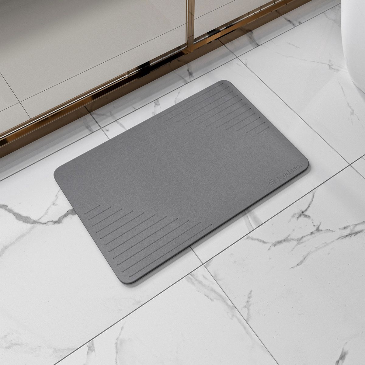 Stone Bath Mat Diatomaceous Earth Shower Mat Non-Slip Super Absorbent Diatomite Stone Mats for Bathroom Floor Quick-Drying Easy to Clean (39x60cm/16