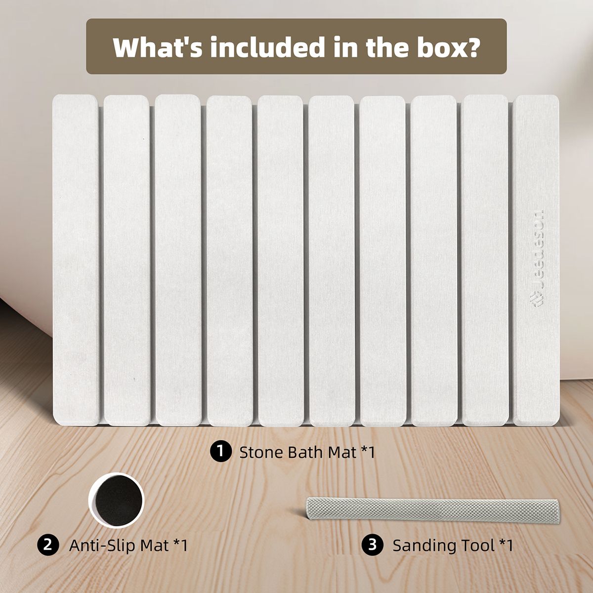 Foldable Diatomite Drying Mat for Kitchen Counter & Bathroom | Super Absorbent Quick-Dry Stone Tray | Non-Slip Dish & Bath Mat | Easy-Clean Large 39x60cm (16x24