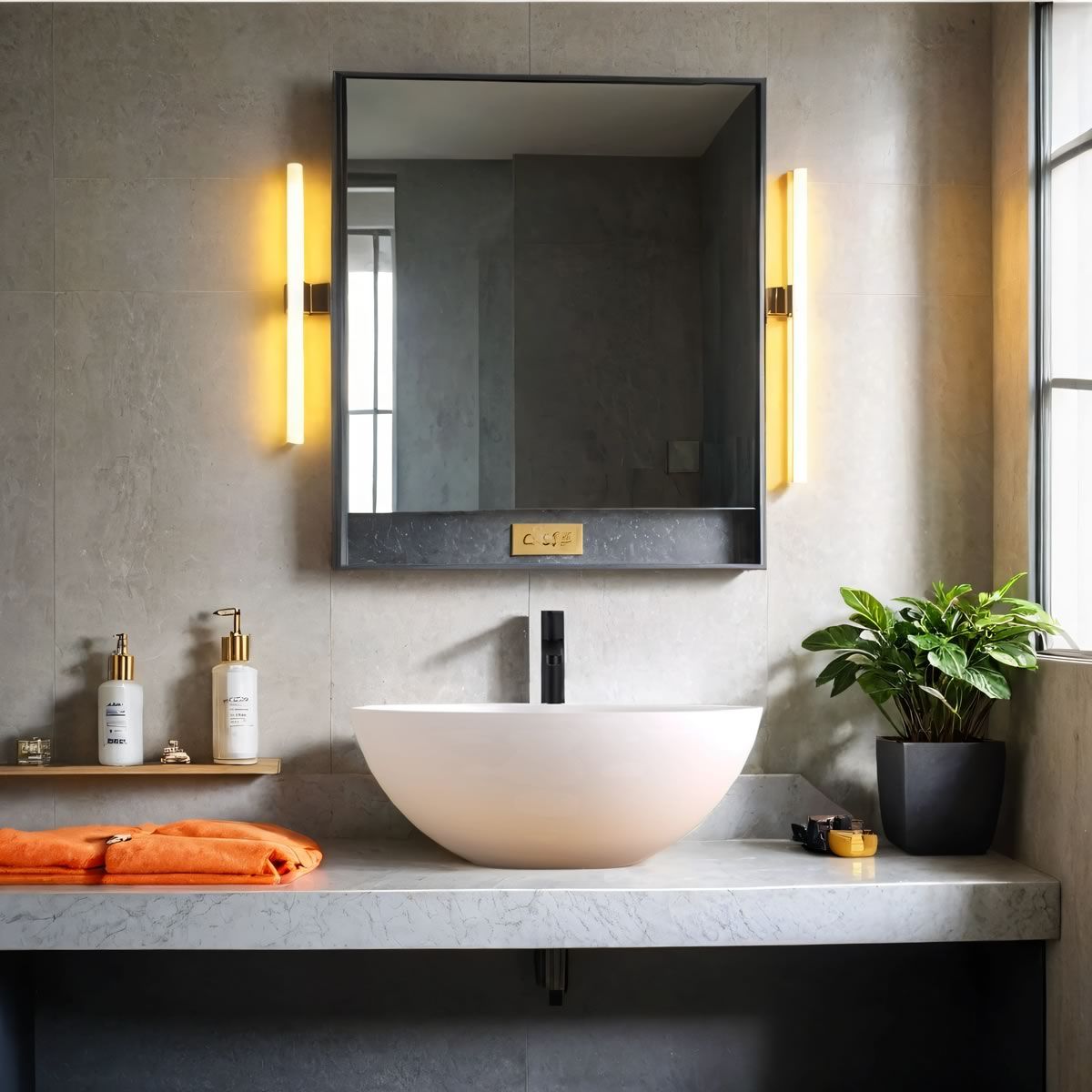 Galicia Matt White Countertop Stone Basin 400mm