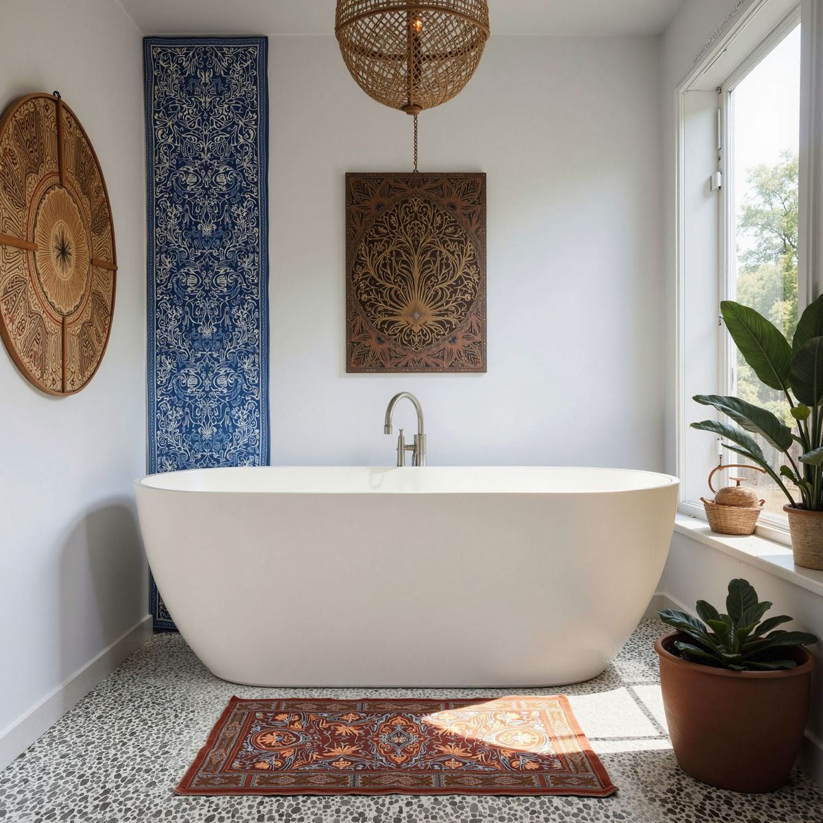 Girona Matt White Freestanding Stone Bath 1500mm