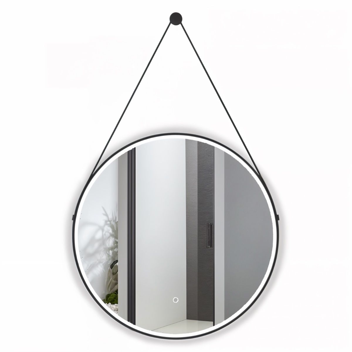 Parador Hanging Round Heated Anti-Fog LED Bathroom Mirror 60cm