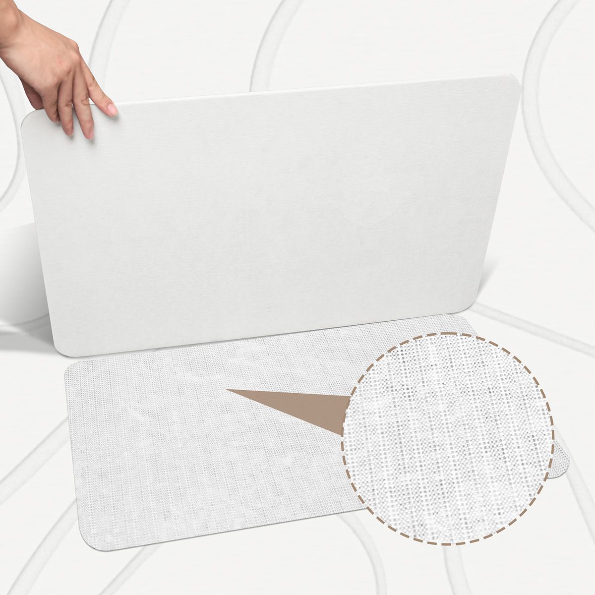 Stone Bath Mat Diatomaceous Earth Shower Mat Non-Slip Super Absorbent Diatomite Stone Mats for Bathroom Floor Quick-Drying Easy to Clean (39x60cm/16