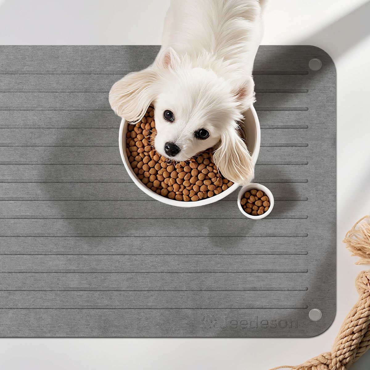 2-Pack Large Diatomite Dish Drying Mat, Fast-Absorbing Stone Drying Mat for Kitchen Countertops, Sink Side, Dark Grey