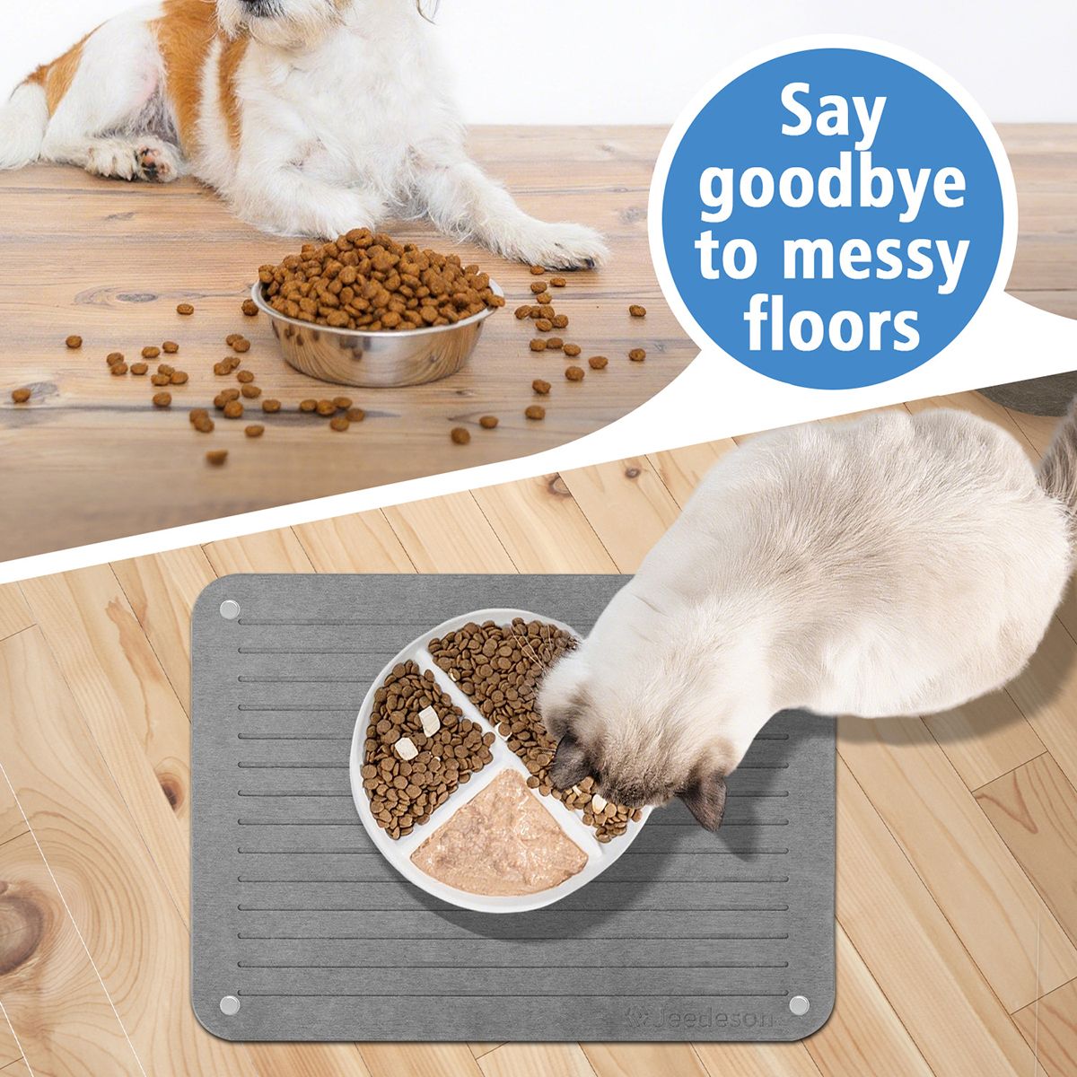 2-Pack Large Diatomite Dish Drying Mat, Fast-Absorbing Stone Drying Mat for Kitchen Countertops, Sink Side, Dark Grey