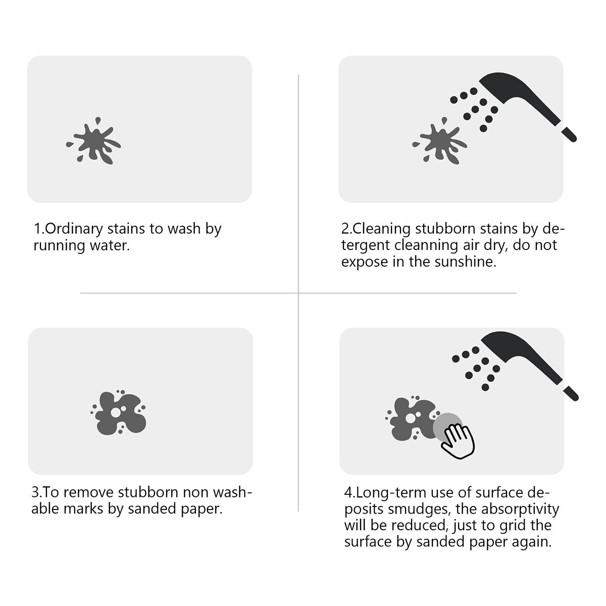 2-Pack Large Diatomite Dish Drying Mat, Fast-Absorbing Stone Drying Mat for Kitchen Countertops, Sink Side, Dark Grey