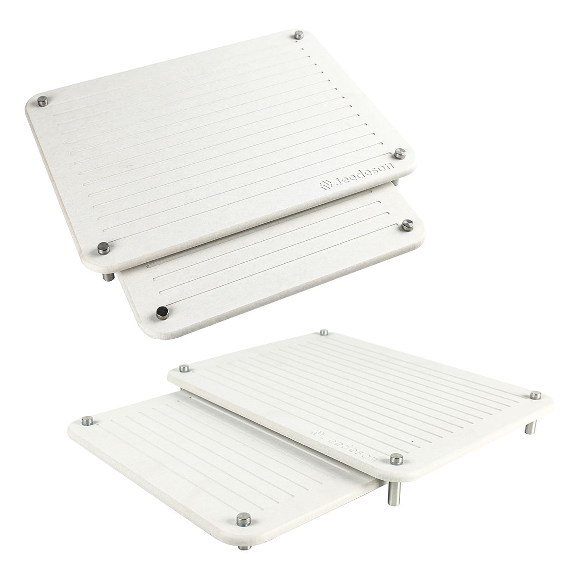 Premium 2-Pack Diatomite Dish Drying Mat | Fast-Absorbing Stone Sink Tray | Expandable Worktop Drying Rack Pad | Eco-Friendly Kitchen Drain Board, Light Grey