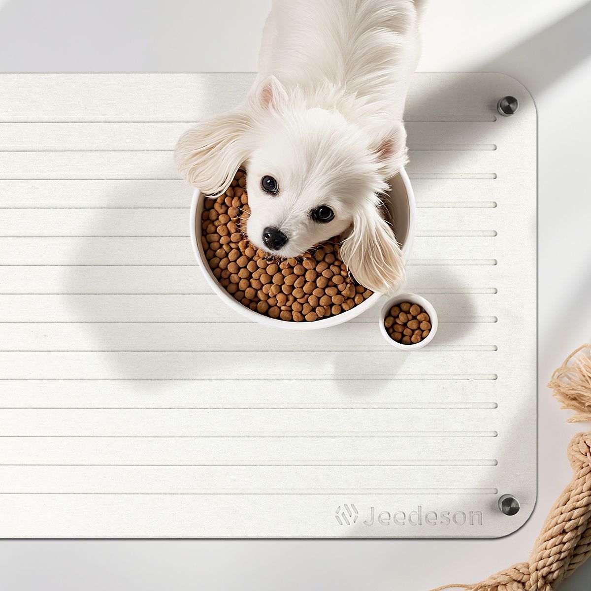 Premium 2-Pack Diatomite Dish Drying Mat | Fast-Absorbing Stone Sink Tray | Expandable Worktop Drying Rack Pad | Eco-Friendly Kitchen Drain Board, Light Grey