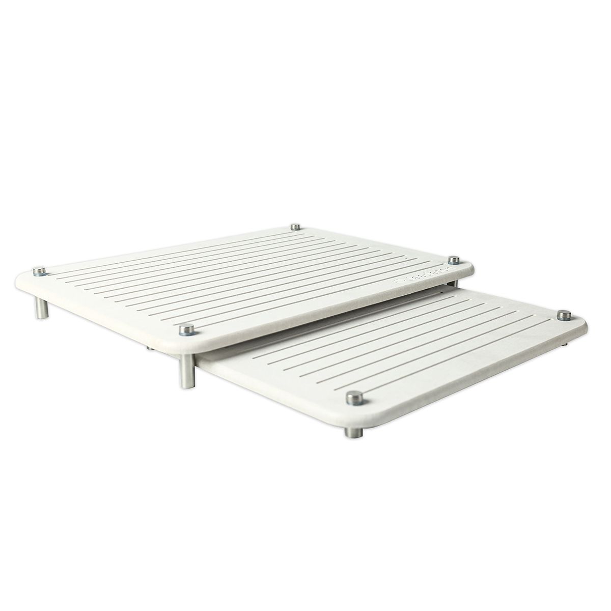 Premium 2-Pack Diatomite Dish Drying Mat | Fast-Absorbing Stone Sink Tray | Expandable Worktop Drying Rack Pad | Eco-Friendly Kitchen Drain Board, Light Grey