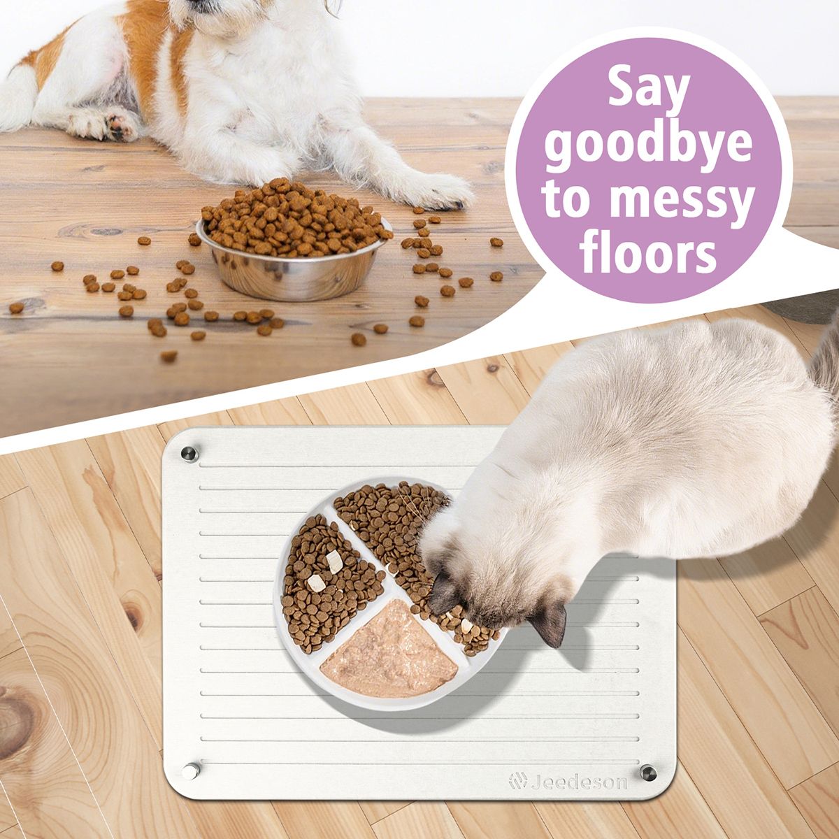 Premium 2-Pack Diatomite Dish Drying Mat | Fast-Absorbing Stone Sink Tray | Expandable Worktop Drying Rack Pad | Eco-Friendly Kitchen Drain Board, Light Grey