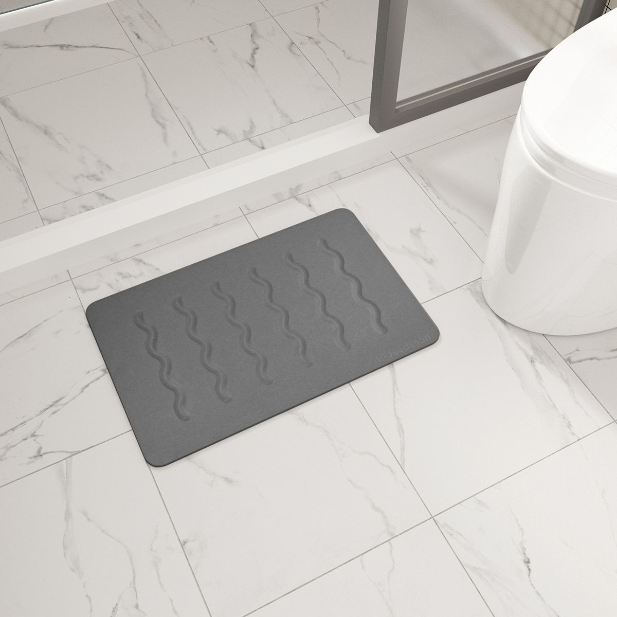 Stone Bath Mat Diatomaceous Earth Shower Mat Non-Slip Super Absorbent Diatomite Stone Mats for Bathroom Floor Quick-Drying Easy to Clean (39x60cm/16