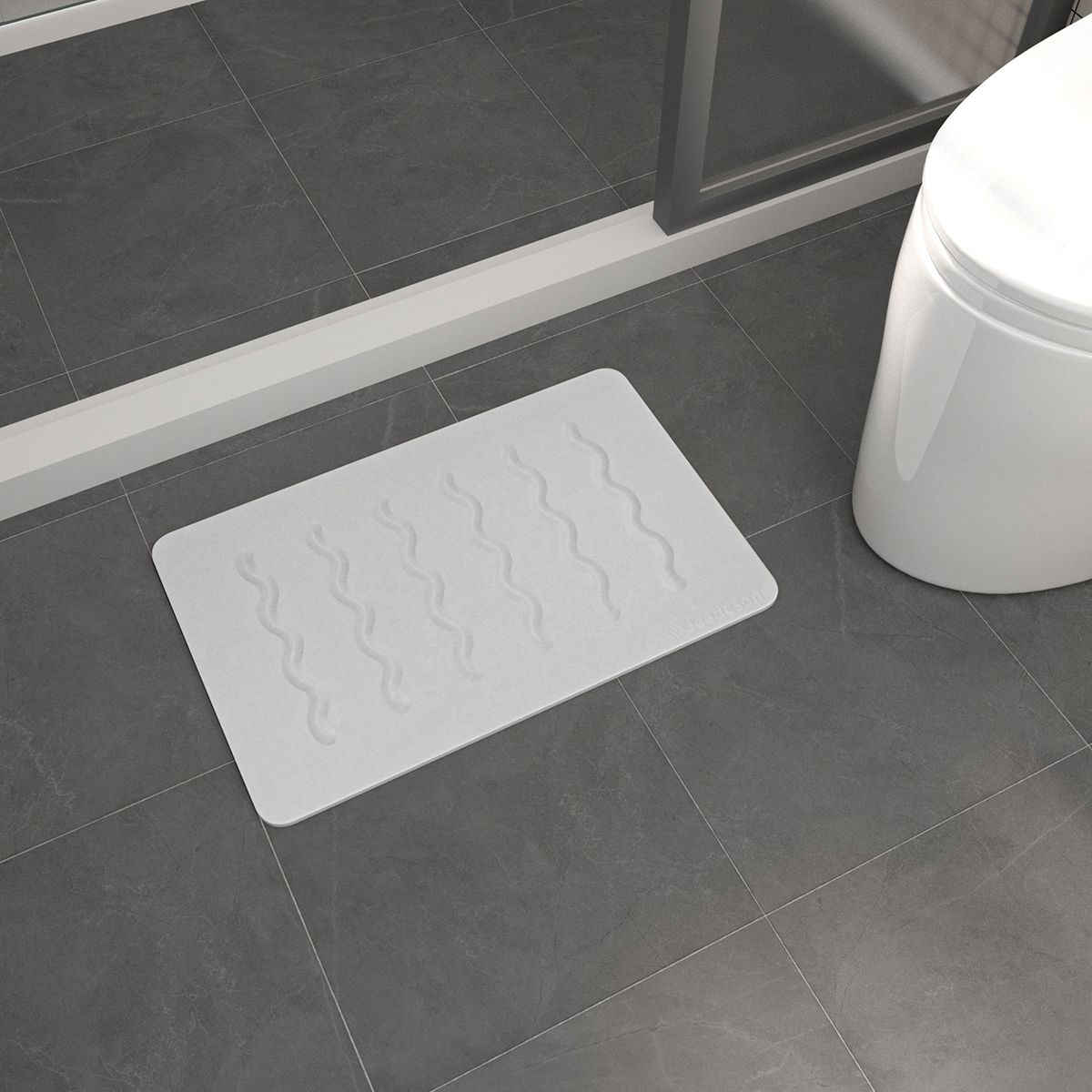 Stone Bath Mat Diatomaceous Earth Shower Mat Non-Slip Super Absorbent Diatomite Stone Mats for Bathroom Floor Quick-Drying Easy to Clean (39x60cm/16