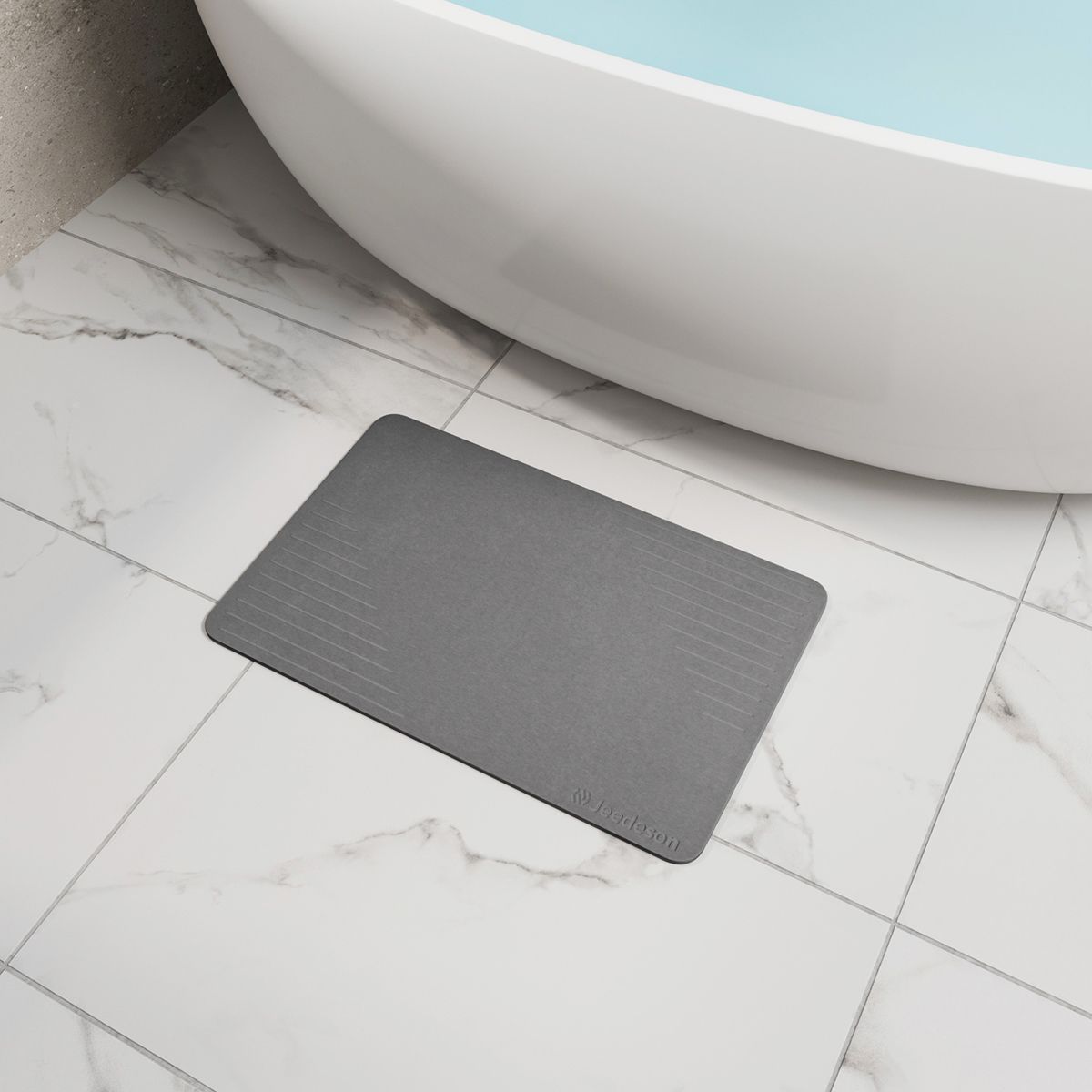 Stone Bath Mat Diatomaceous Earth Shower Mat Non-Slip Super Absorbent Diatomite Stone Mats for Bathroom Floor Quick-Drying Easy to Clean (39x60cm/16