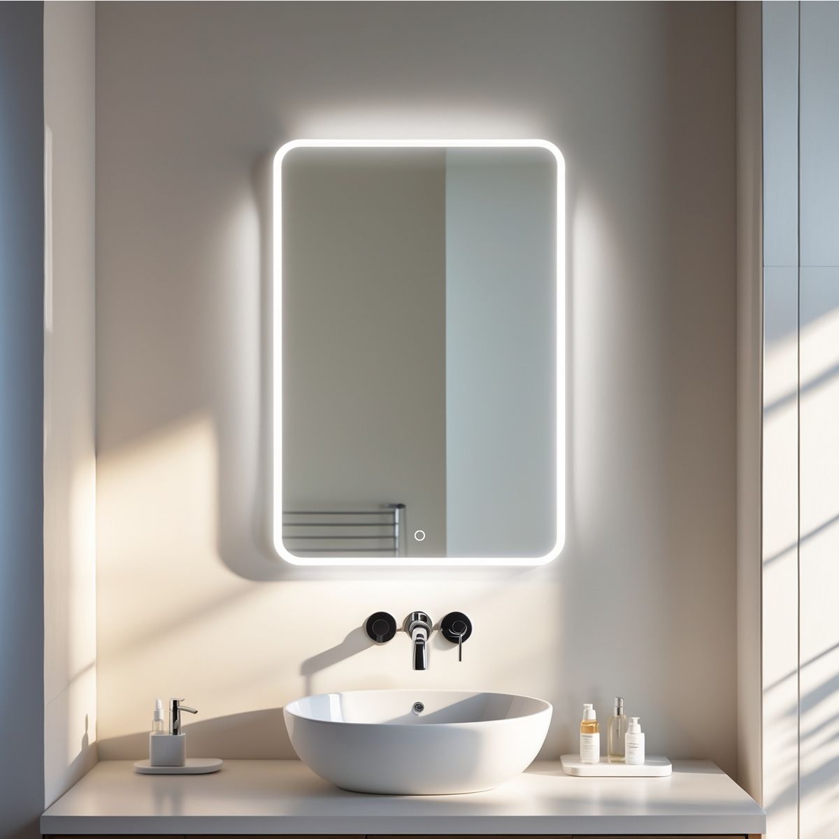 Catolico Rectangular LED Bathroom Mirror 60x80cm