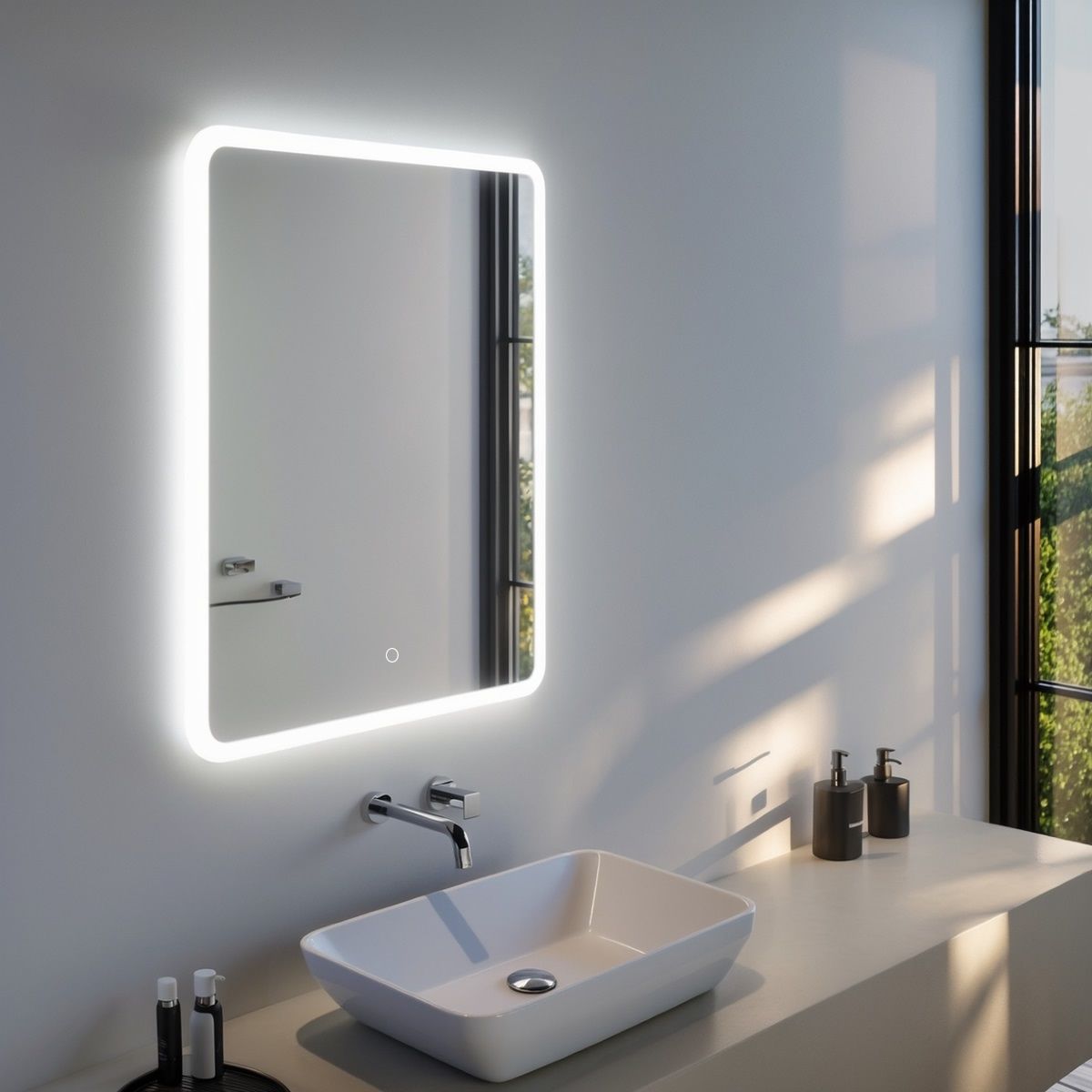 Catolico Rectangular LED Bathroom Mirror 60x80cm