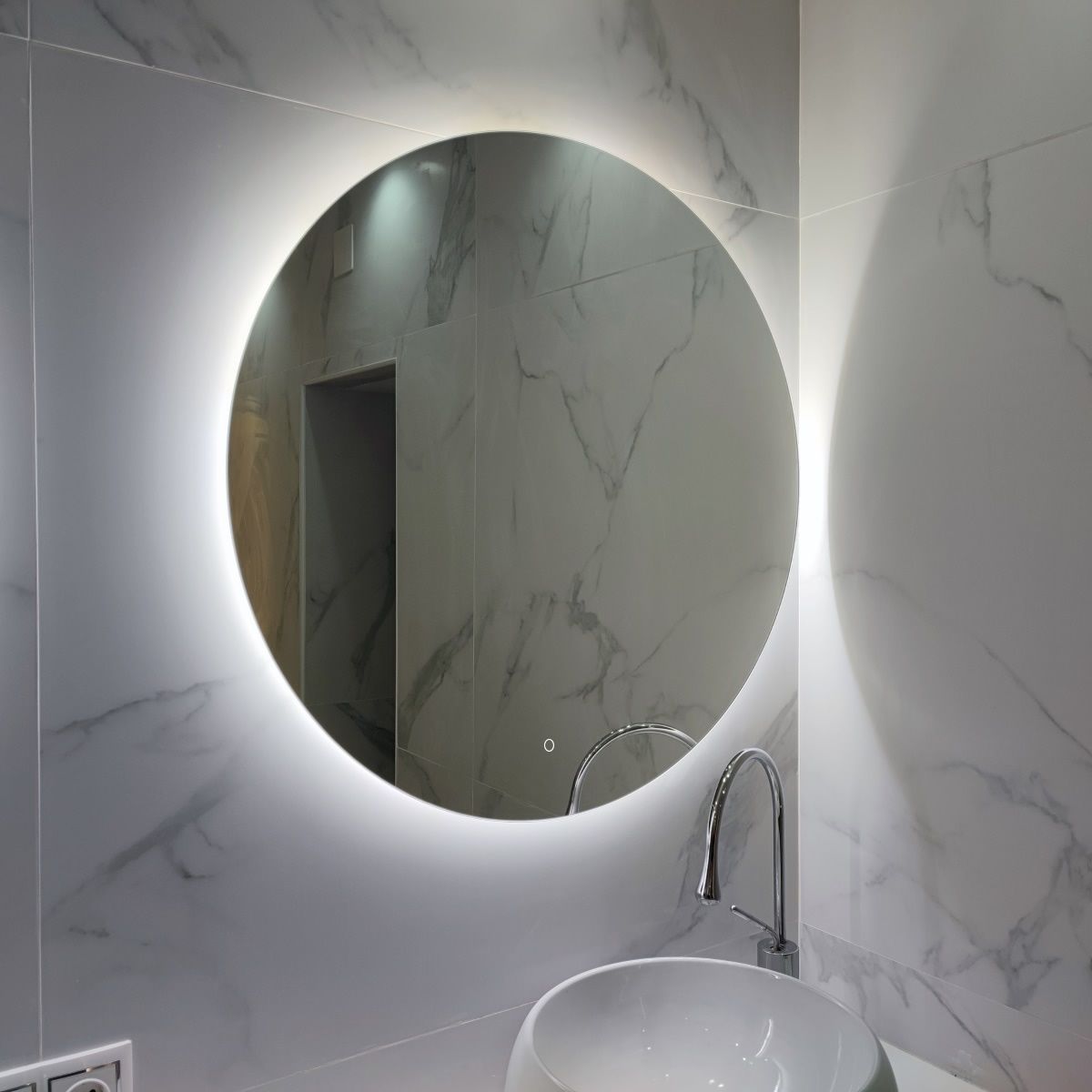 Alcala Heated Anti-Fog 80cm Round LED Bathroom Mirror