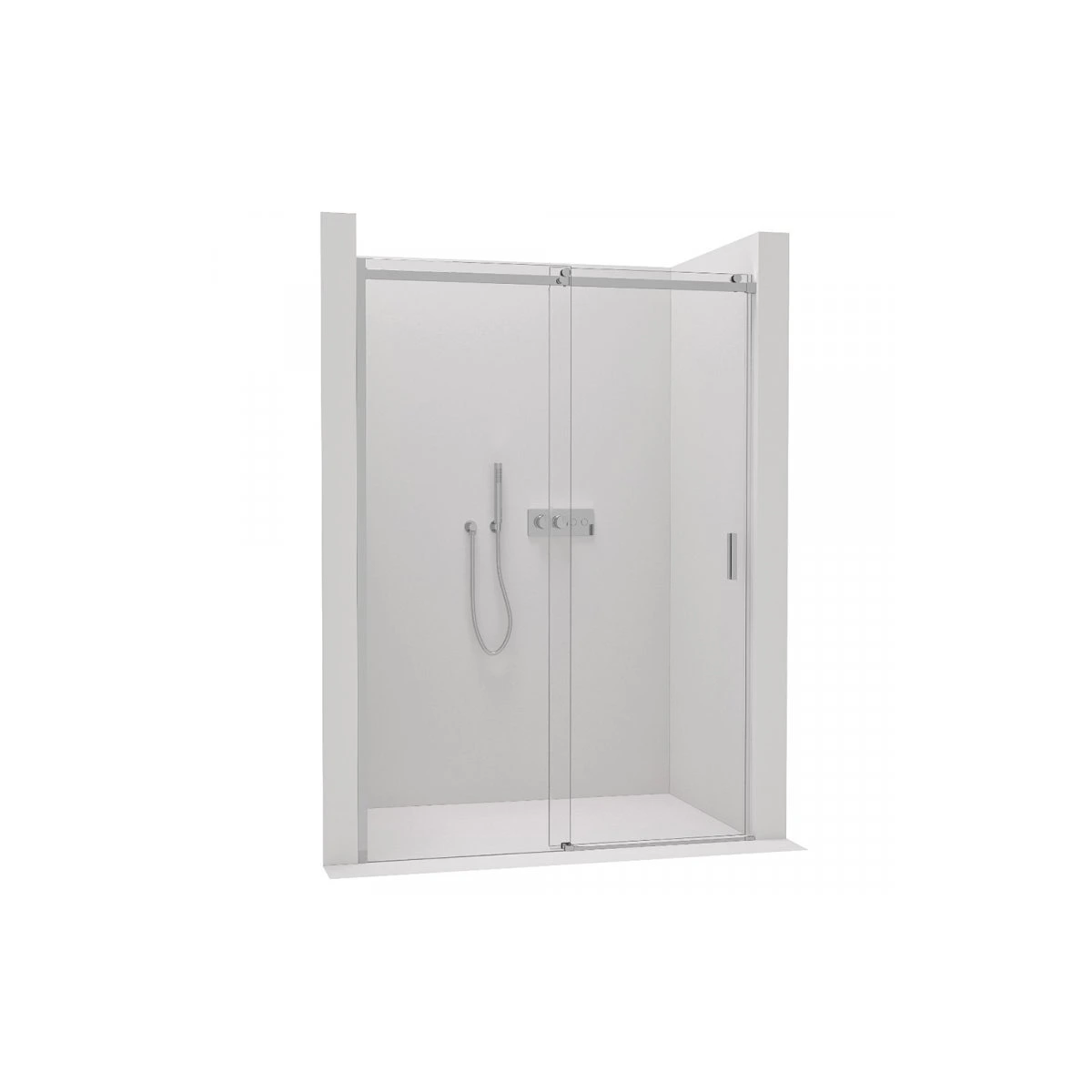 Elena Niche 8mm Glass Sliding Shower Door Enclosure In Chrome
