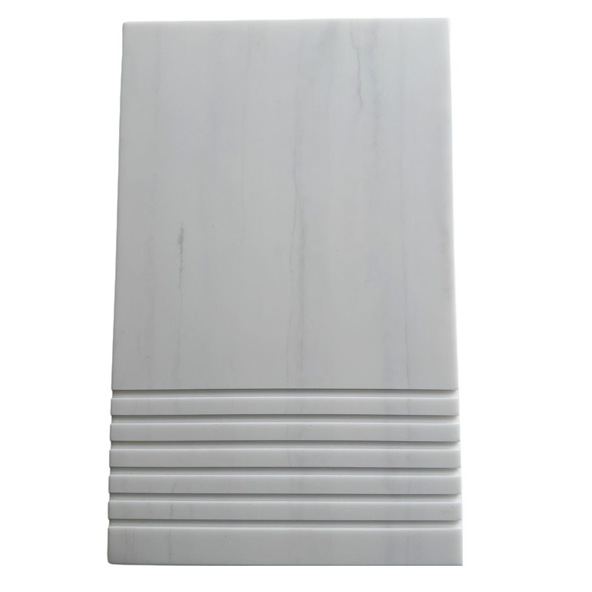 Carmen White Stone Bathroom Tray With Soap Panel