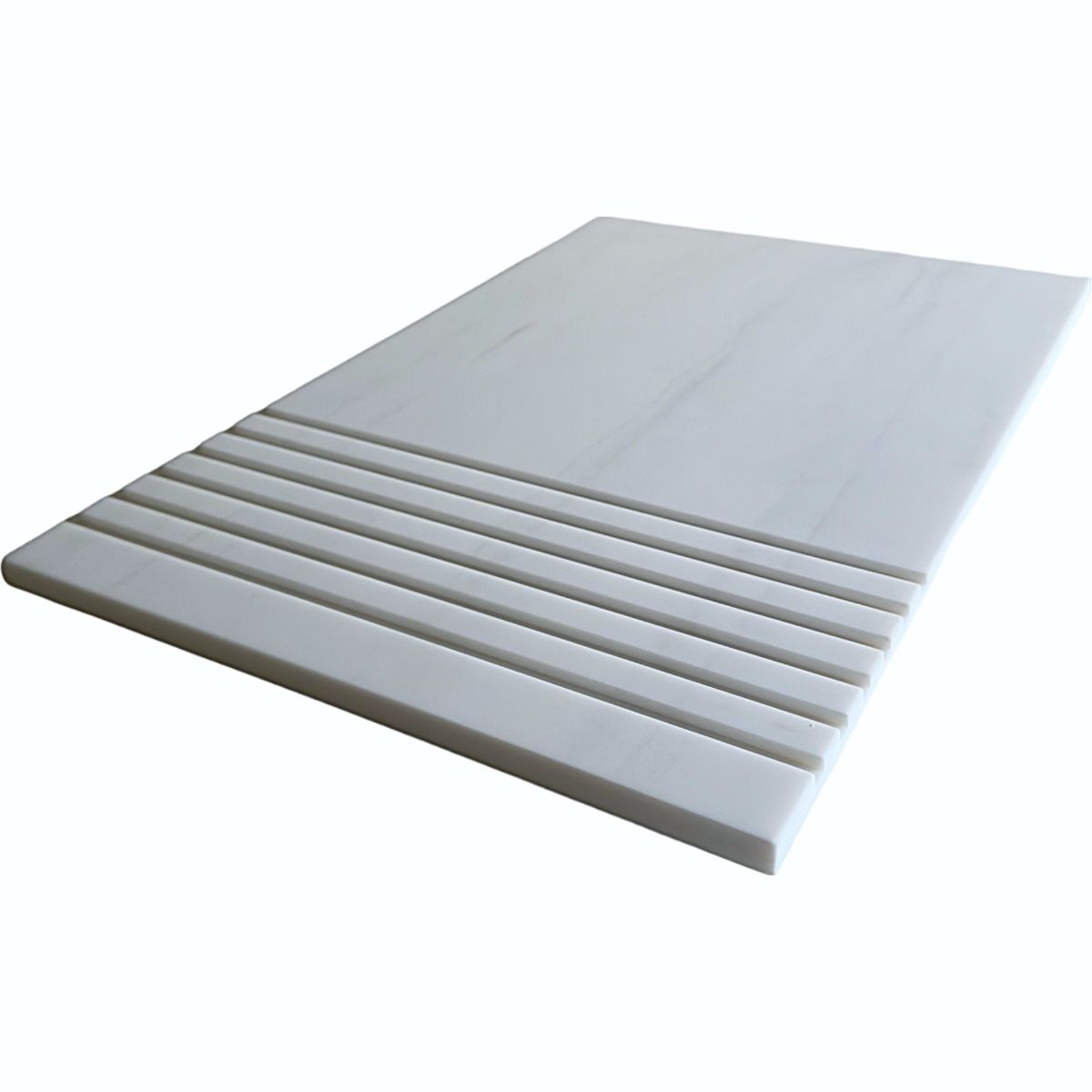 Carmen White Stone Bathroom Tray With Soap Panel