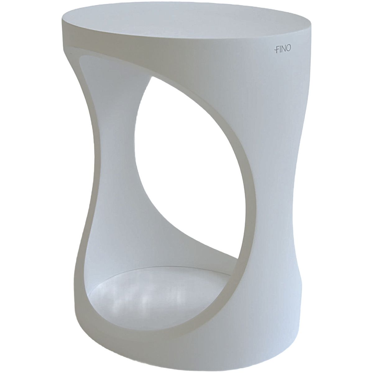 Morella Matt White Stone Bathroom Seat