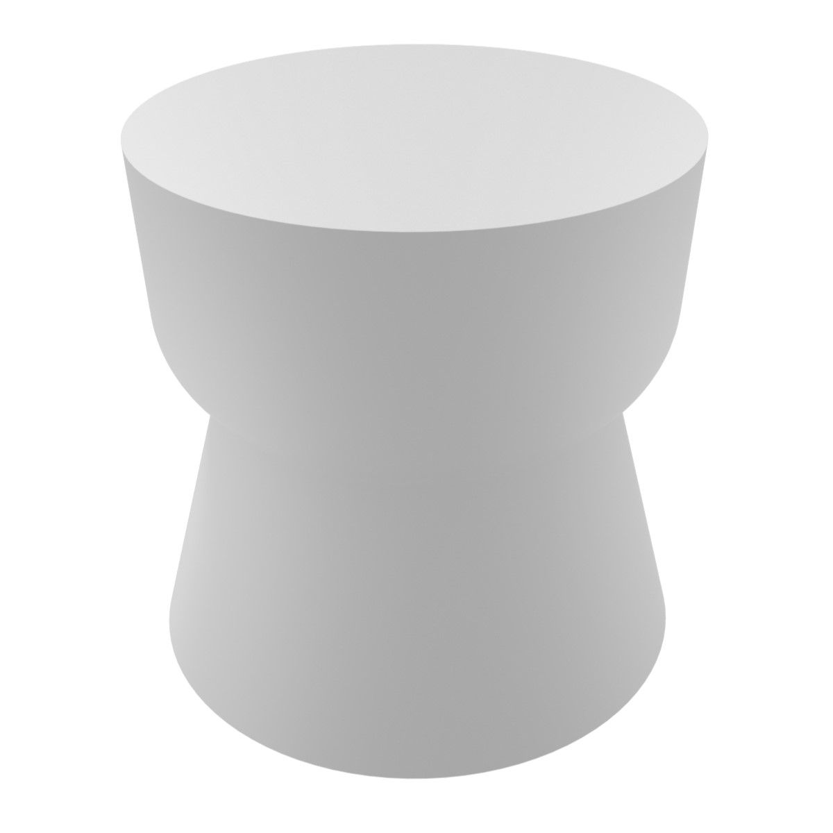 Mijas Matt White Stone Round Bathroom Table
