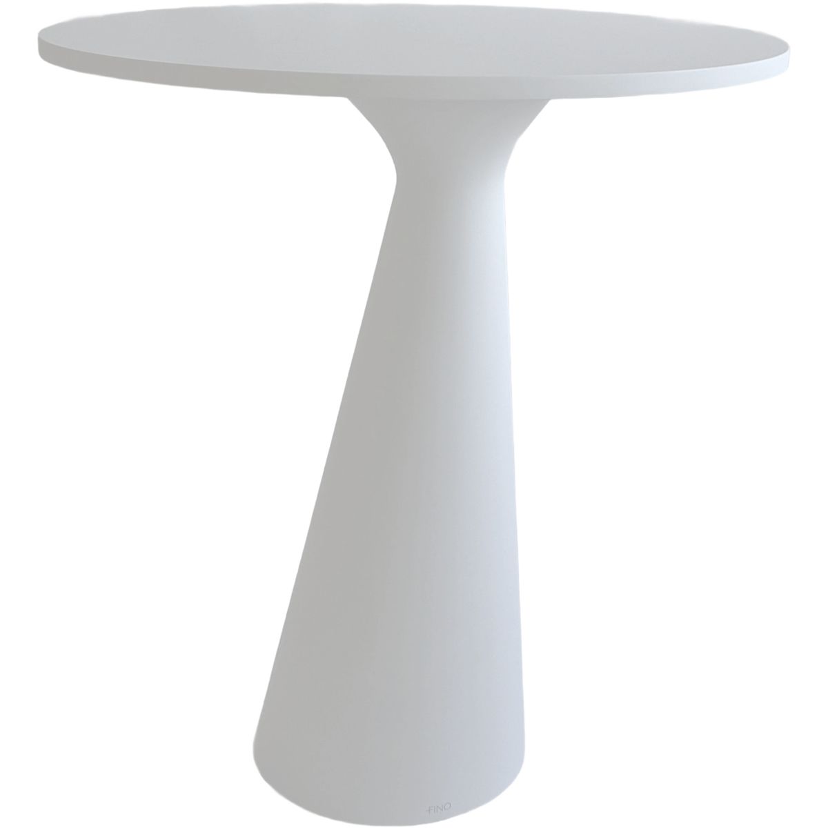 Conico White Solid Stone Contemporary Bathroom Table 700mm