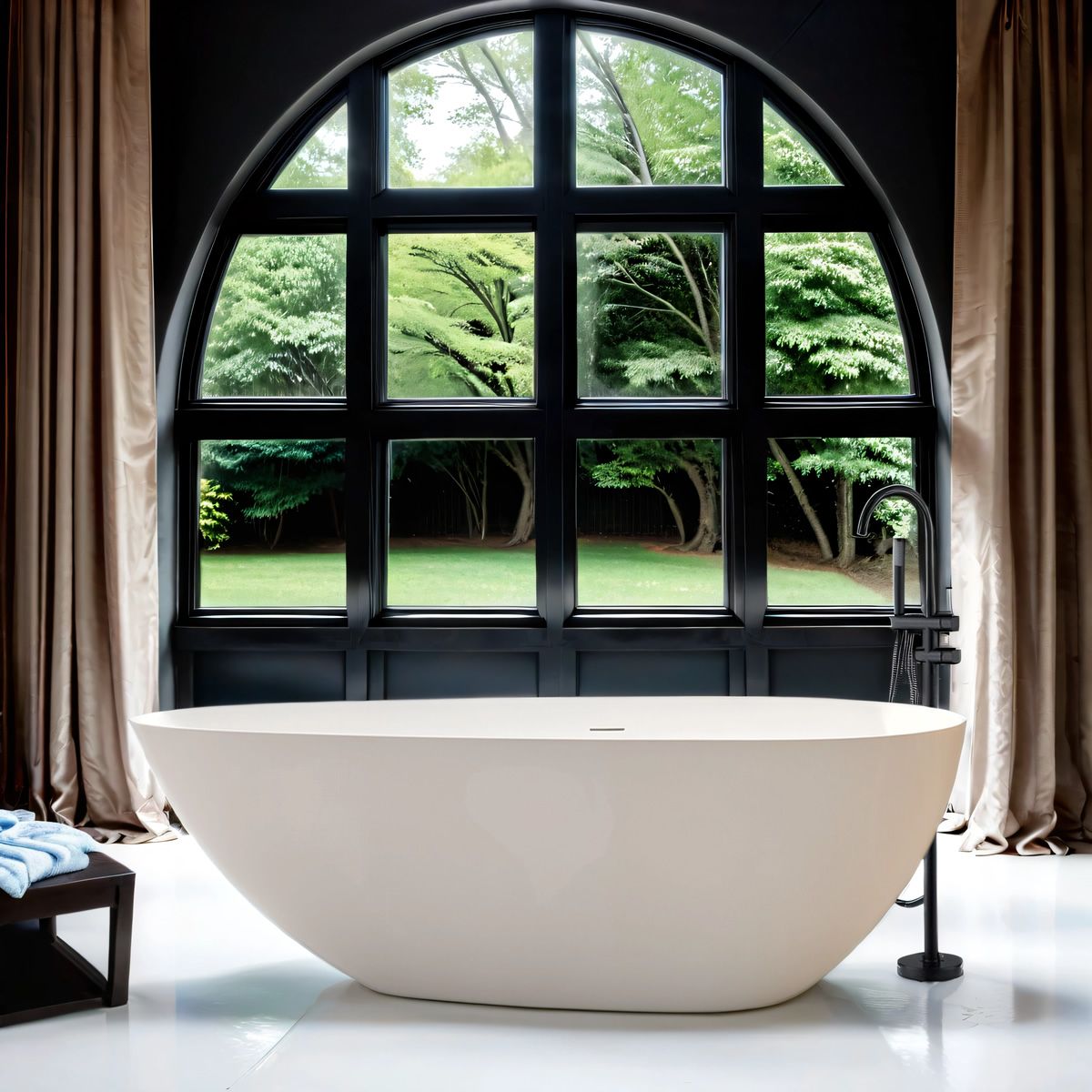 Talavera Matt White Freestanding Stone Bath 1500mm