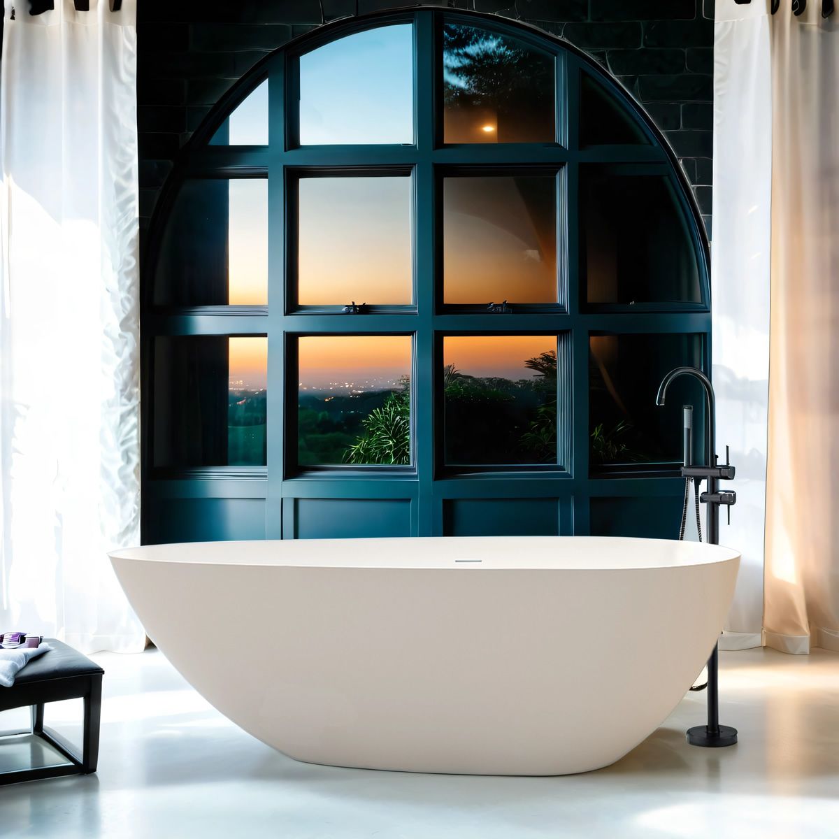 Talavera Matt White Freestanding Stone Bath 1700mm