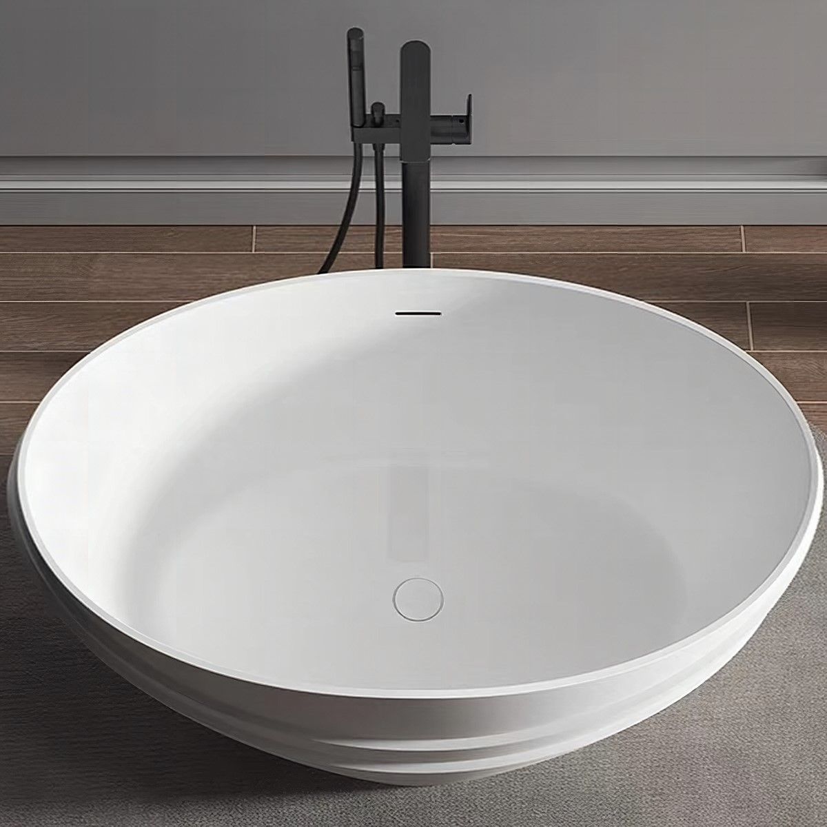 San Sebastian Matt White Freestanding Stone Bath 1700mm