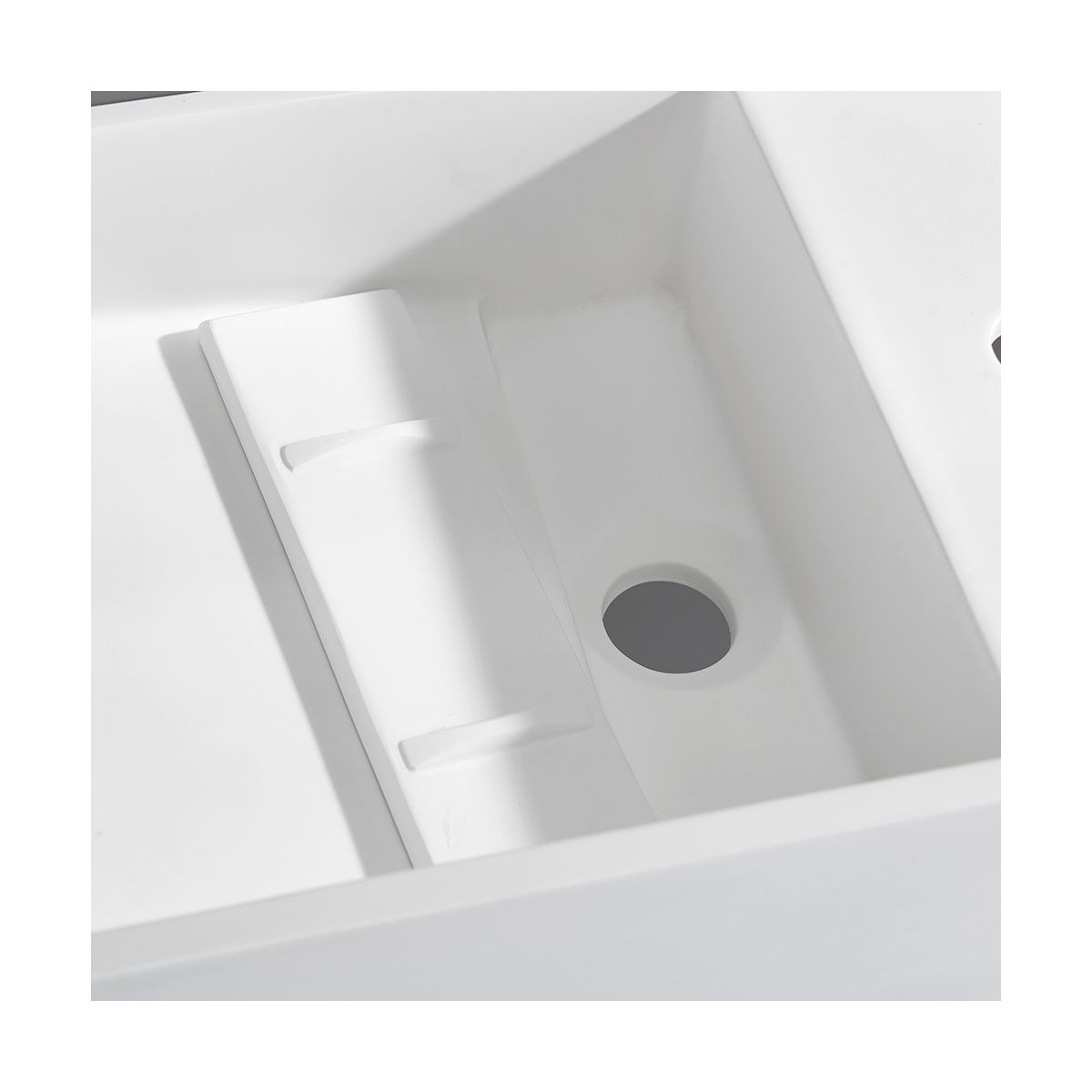 Madrid Matt White Wall Hung Stone Vanity Unit 800mm