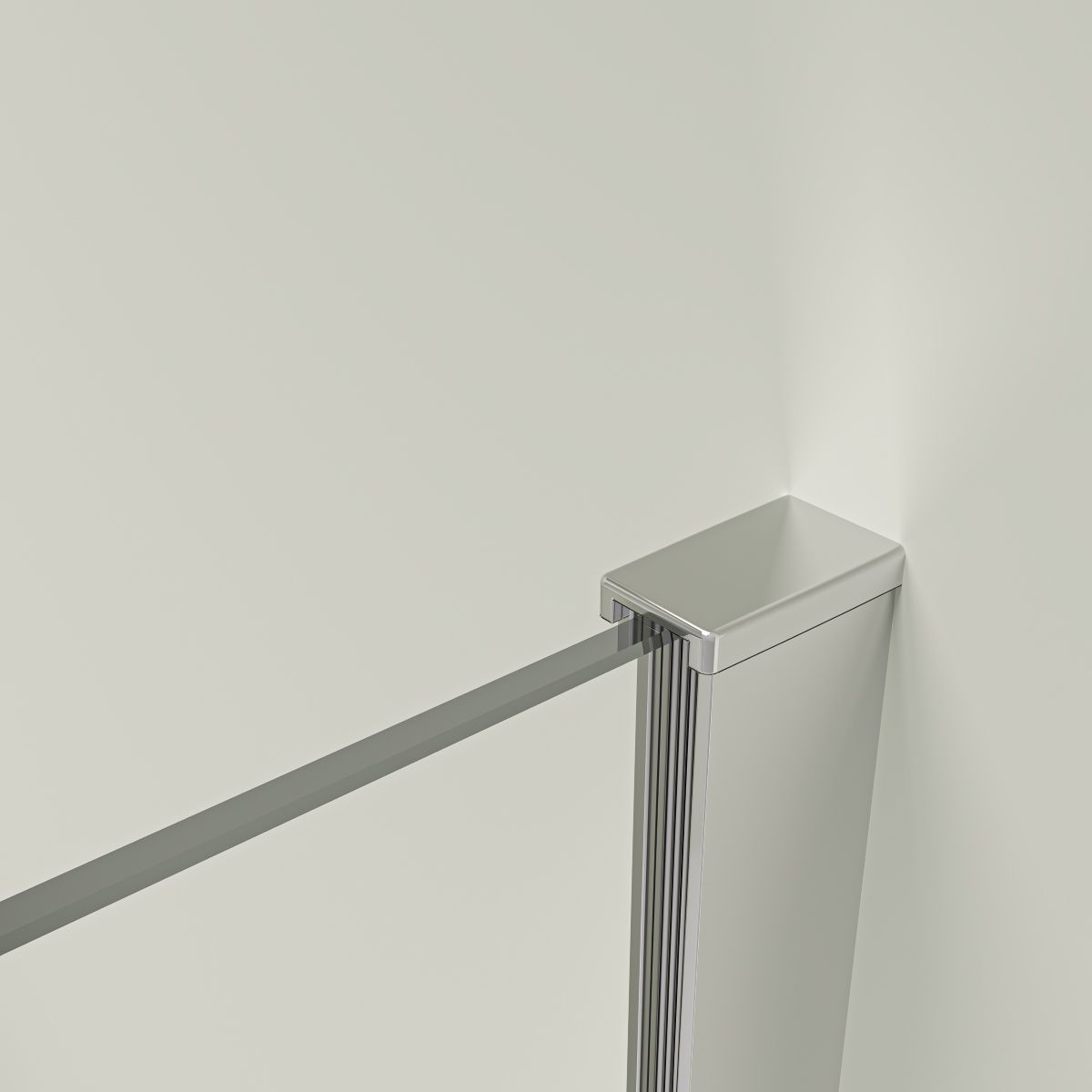 Valeria 8mm Glass Walk In Shower Screen With Chrome Frame - Various Sizes