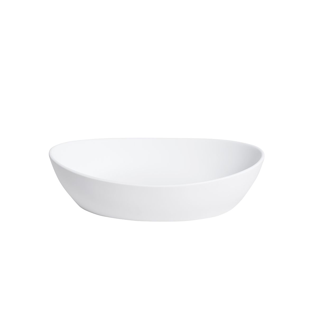 Leon Matt White Countertop Stone Basin 555mm