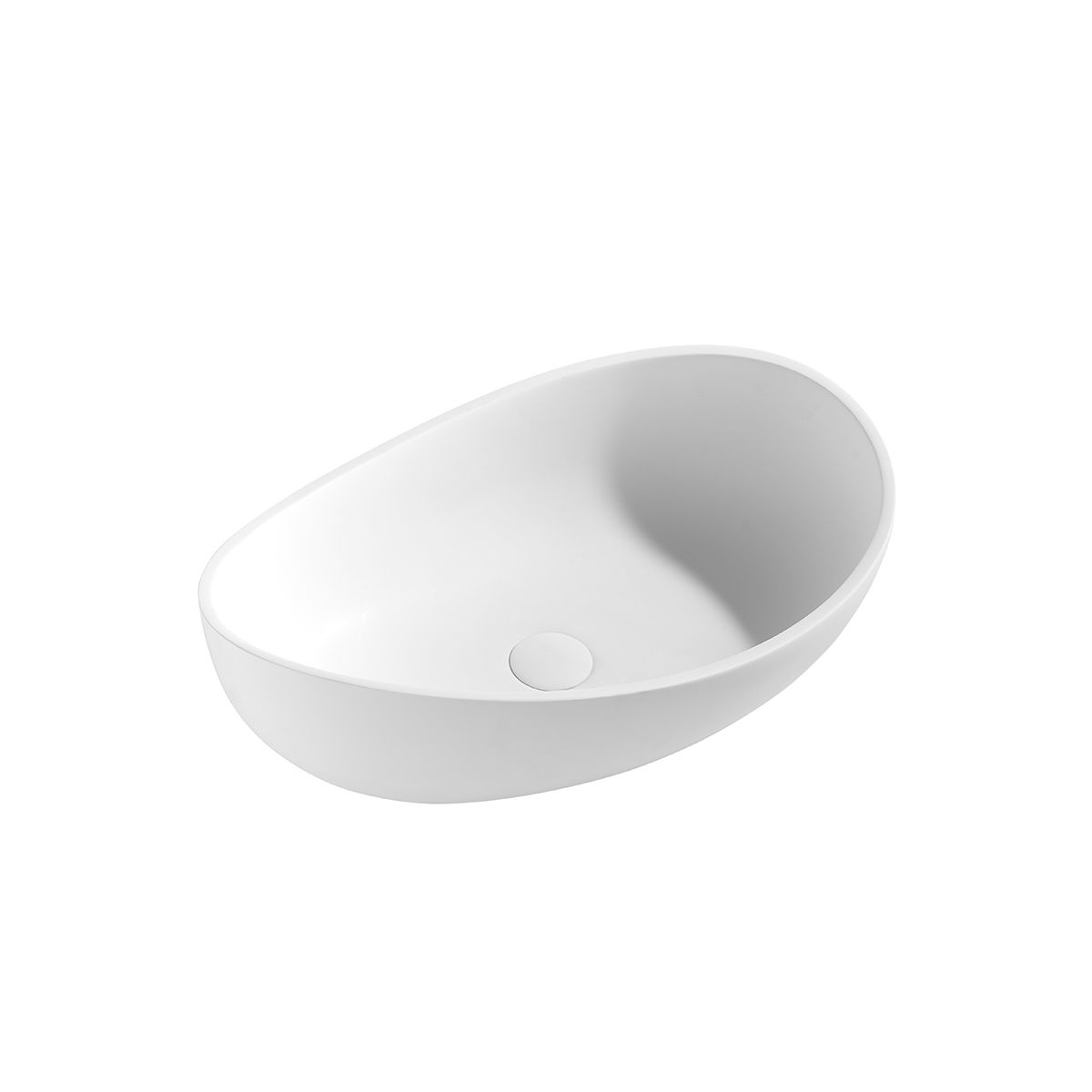 Mallorca Matt White Countertop Stone Basin 600mm