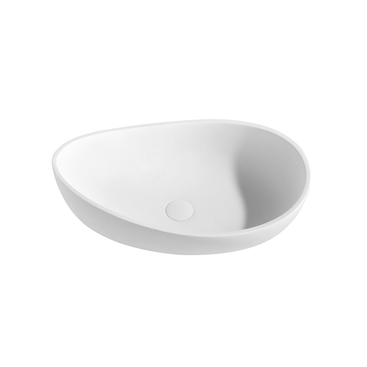 Mallorca Matt White Countertop Stone Basin 600mm