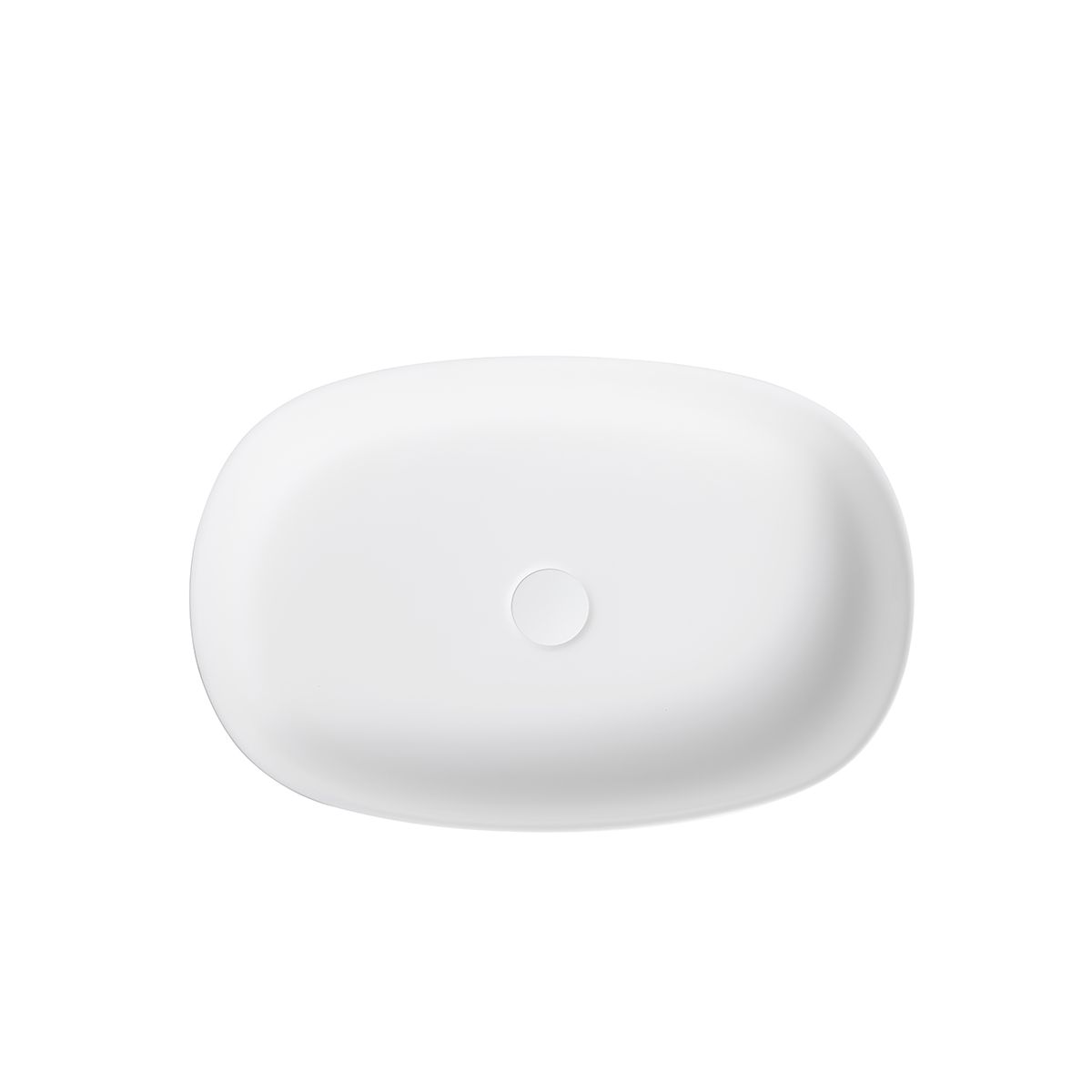 Cadiz Matt White Countertop Stone Basin 600mm