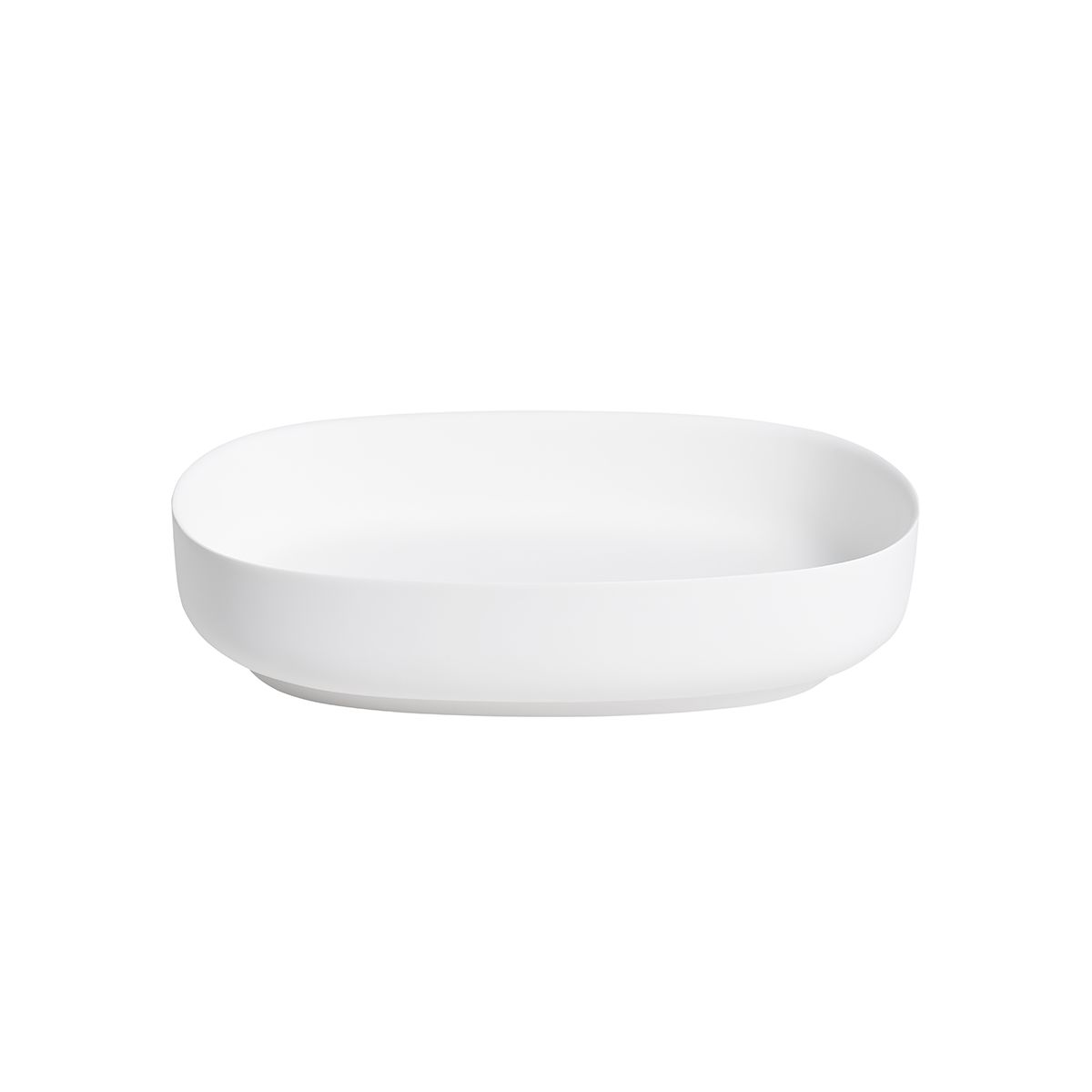 Cadiz Matt White Countertop Stone Basin 600mm