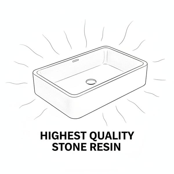 Basin high quality stone resin