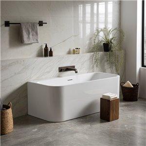 Fino Clarevo Gloss White Back To Wall Acrylic Bath 170 x 75cm