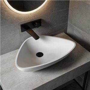 Fino Capileira Matt White Countertop Stone Basin 585mm