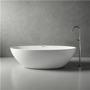 Fino Casares Matt White Freestanding Stone Resin Bath 1800mm